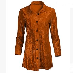 Lily Velvet Button-Front Tunic